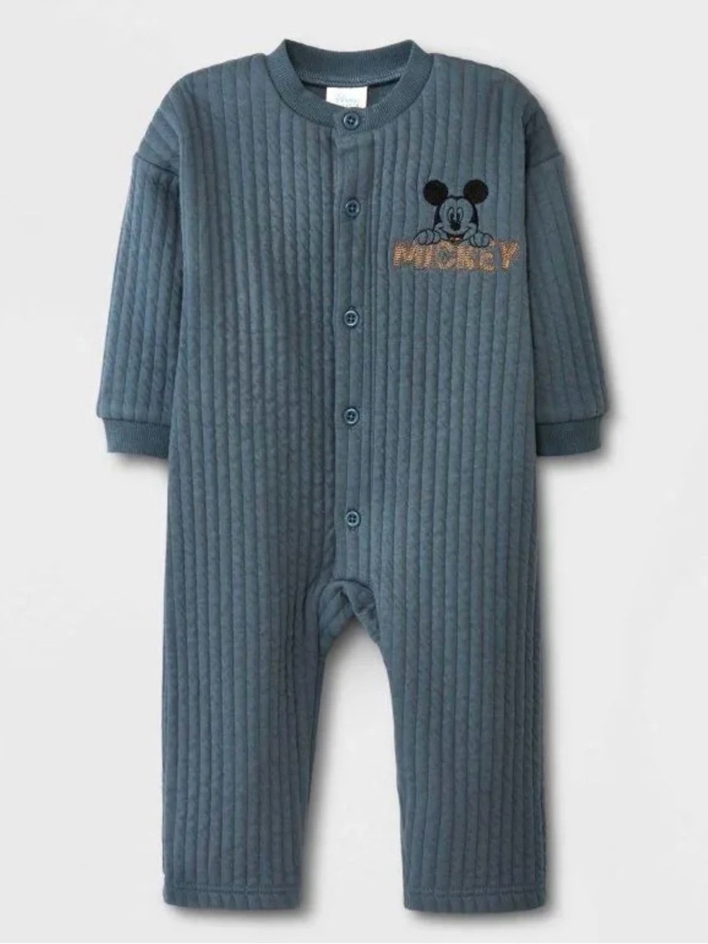 Mickey Quilted One-Piece Romper - Blue